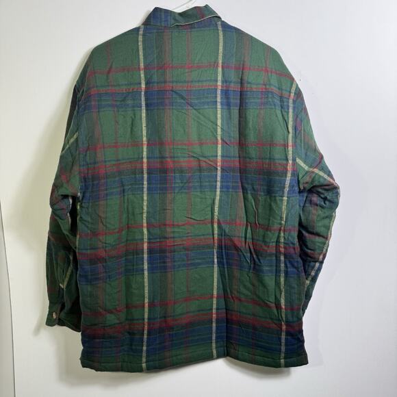 Sun River Plaid Quilted Flannel Shacket Jacket Green Blue Red Size M NWT - Picture 6 of 10